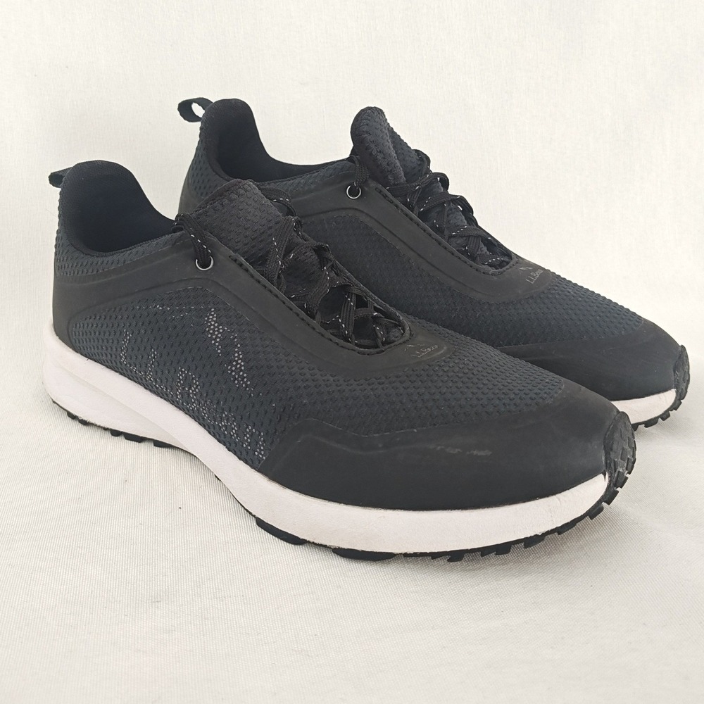L.L. Bean‎ Active Sport Sneakers Lace Up Black Shoes 515790 Women's 7.5